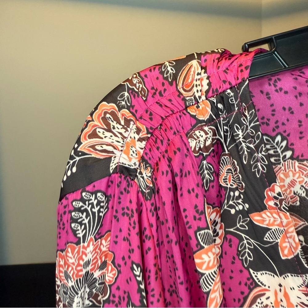 NWT Lane Brant Satin Tiered Ruffle-Detail Midi Dress Size: 22 - Picture 10 of 12